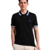U.S. Polo ASSN. Solid Cotton Polo T Shirts for Men, Pique Knit - Regular Fit, Half Sleeves Polo T-Shirts