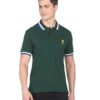 U.S. Polo ASSN. Solid Cotton Polo T Shirts for Men, Pique Knit - Regular Fit, Half Sleeves Polo T-Shirts